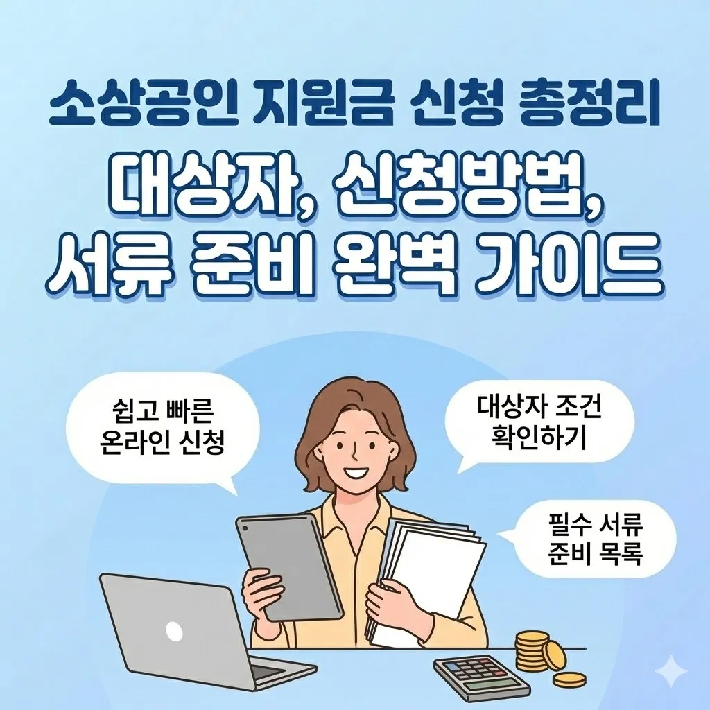 소상공인 지원금 신청방법 및 대상자 서류 준비 총정리