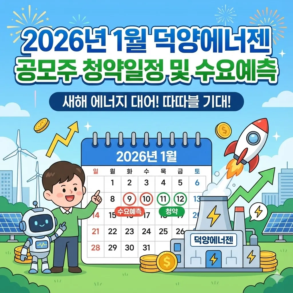 2026년 1월 덕양에너젠 공모주 청약일정 및 덕양에너젠 수요예측