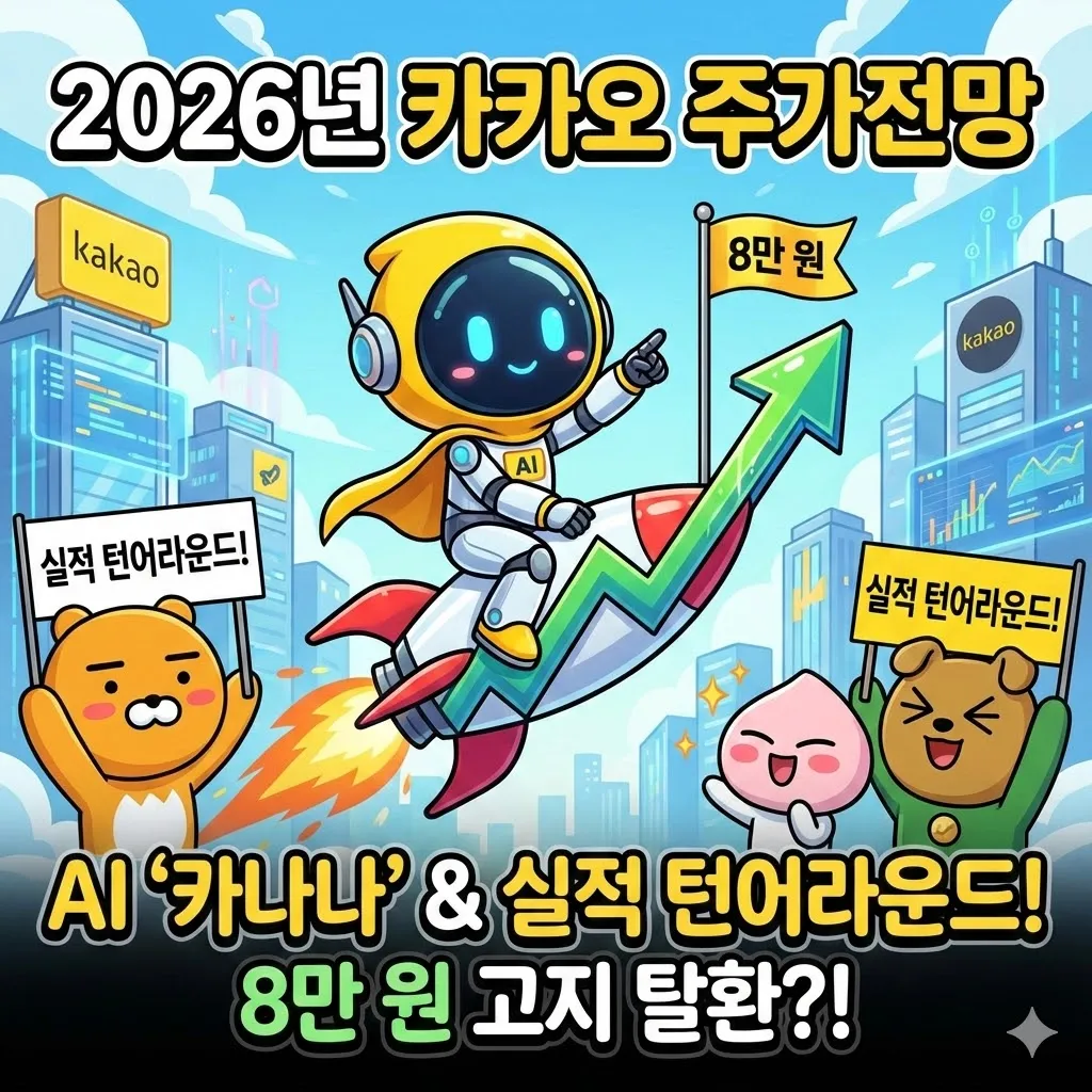 2026년 카카오 주가전망, AI '카나나'와 실적 턴어라운드, 다시 8만 원 고지 탈환할까
