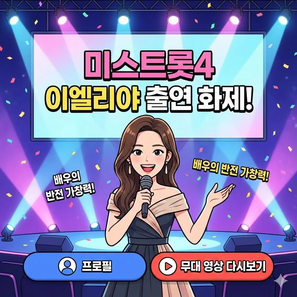 미스트롯4 이엘리야 출연 화제! 배우의 반전 가창력과 프로필, 무대 영상 다시보기