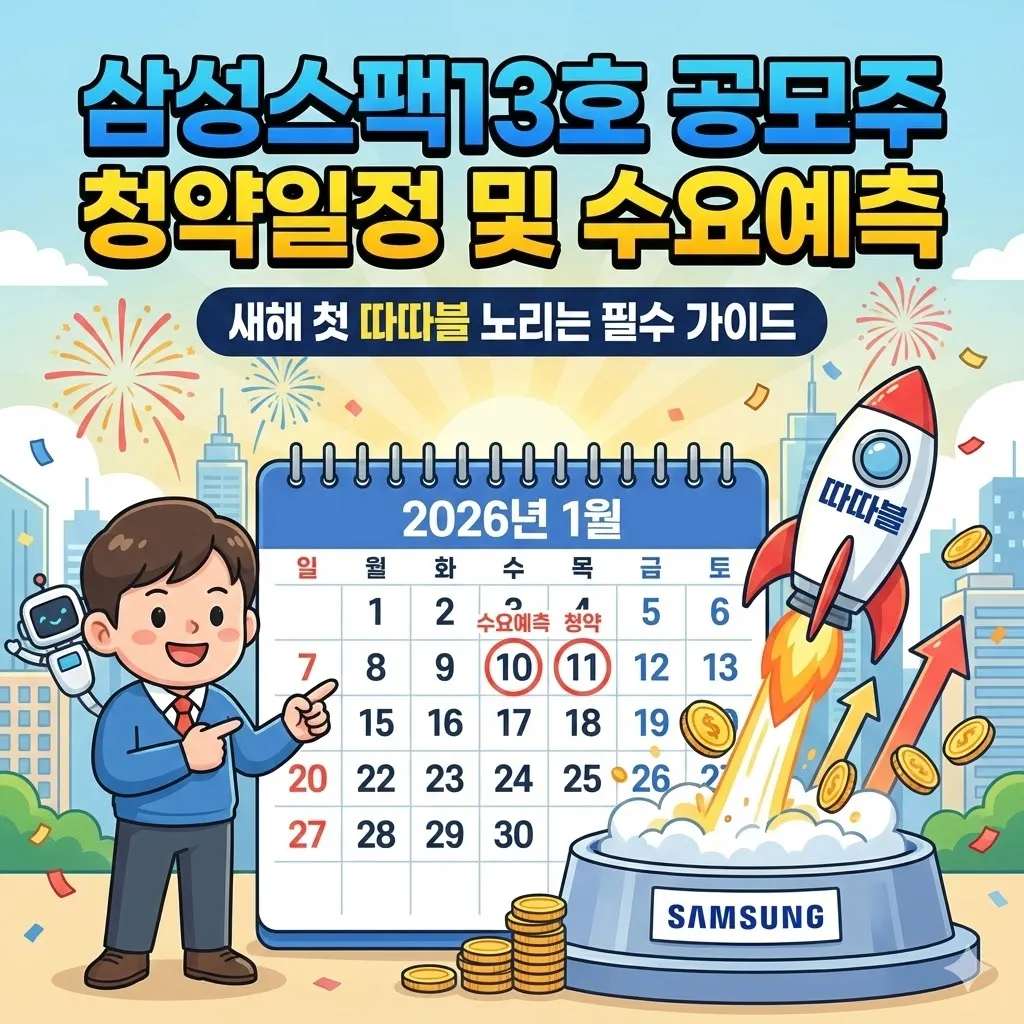 삼성스팩13호 공모주 청약일정 및 수요예측, 새해 첫 따따블 노리는 필수 가이드
