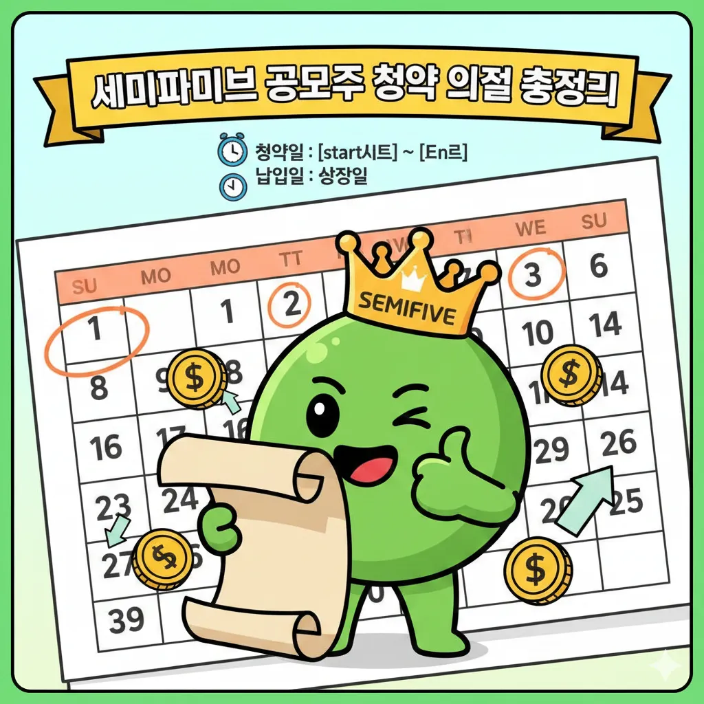 세미파이브 공모주 청약 일정 총정리