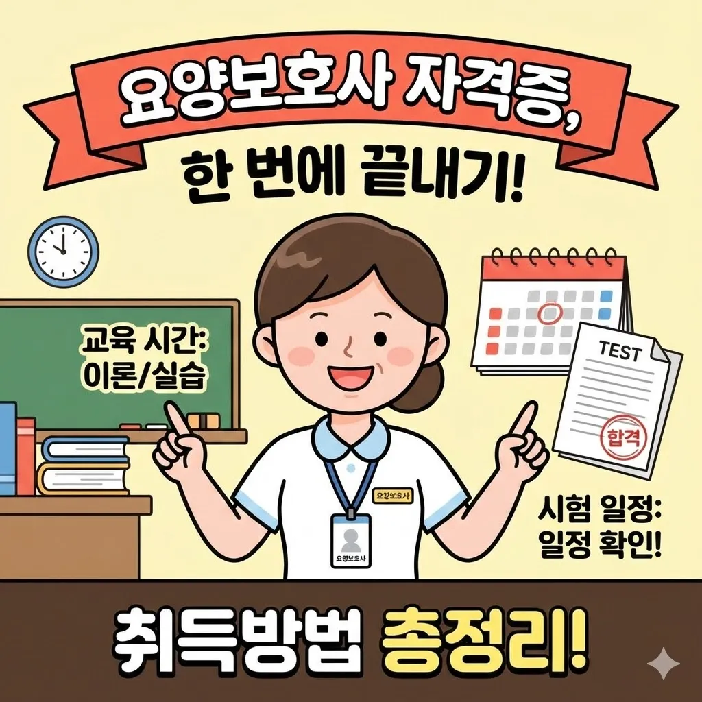 요양보호사 자격증 취득방법, 교육 시간부터 시험 일정까지 한 번에 끝내기