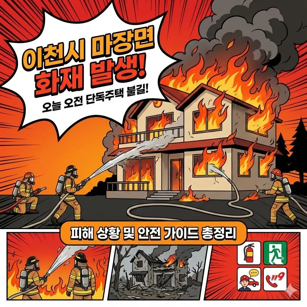 이천시 마장면 화재 발생, 오늘 오전 단독주택 불길, 피해 상황 및 안전 가이드 총정리