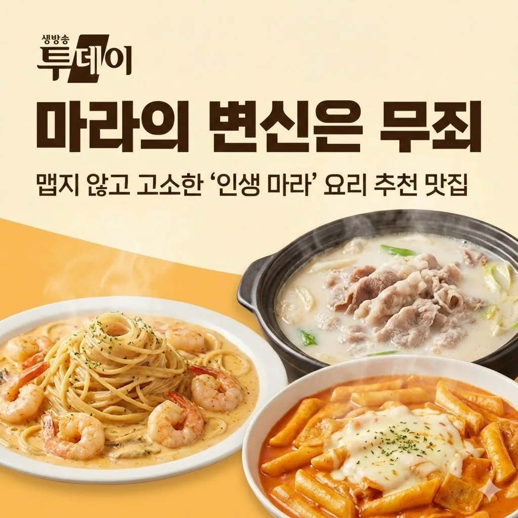생방송 투데이 마라의 변신은 무죄, 맵지 않고 고소한 '인생 마라' 요리 추천 맛집