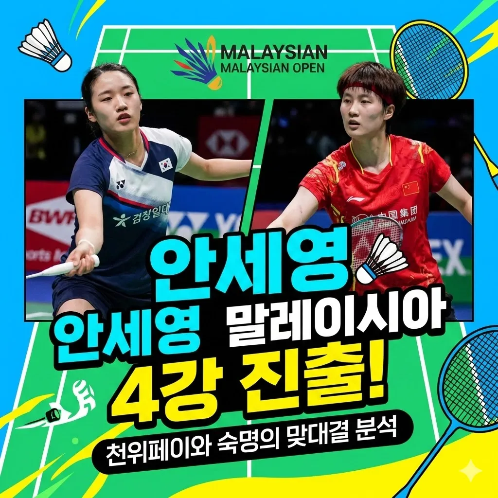 안세영 말레이시아 4강진출, 천위페이와 숙명의 맞대결 분석