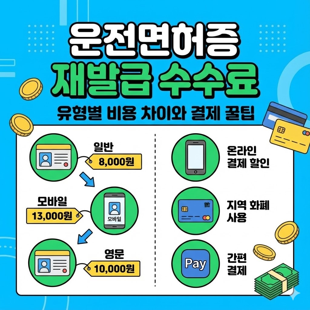 운전면허증 재발급 수수료, 유형별 비용 차이와 결제 꿀팁