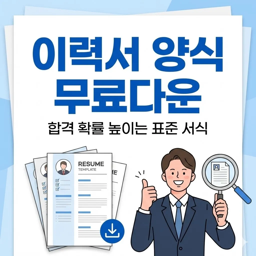 이력서 양식 무료다운, 합격 확률 높이는 표준 서식