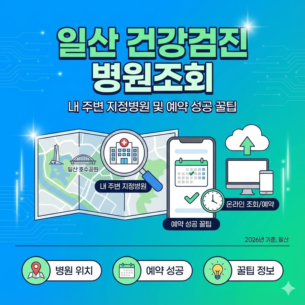 일산 건강검진 병원조회, 내 주변 지정병원 및 예약 성공 꿀팁