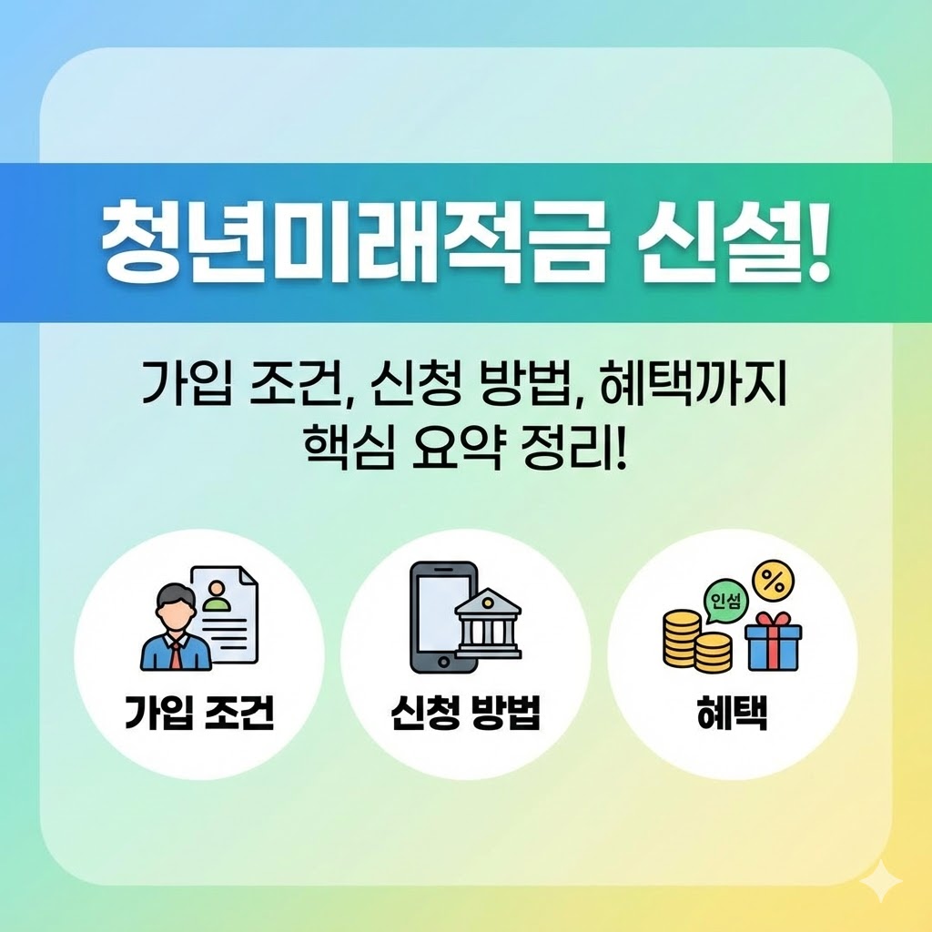 청년미래적금 신설! 가입 조건, 신청 방법, 혜택까지 핵심 요약 정리