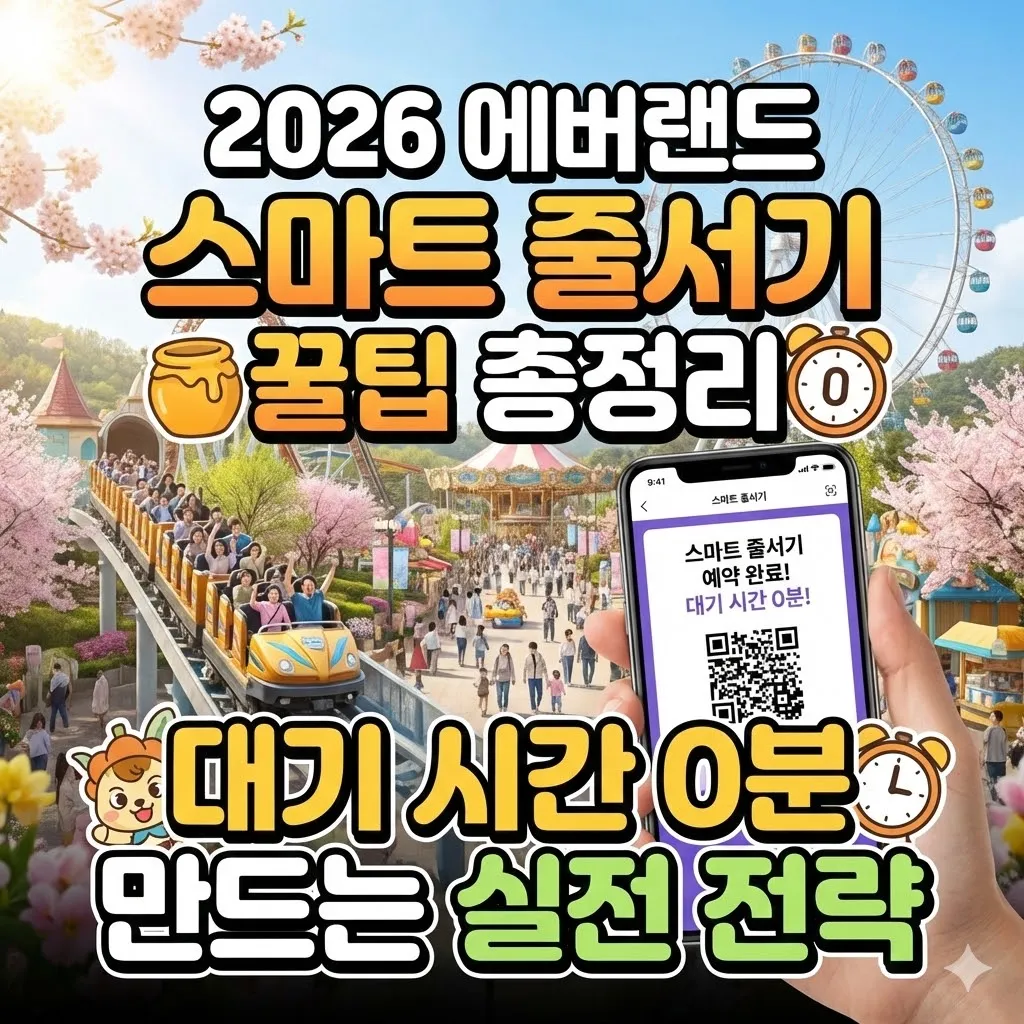 2026 에버랜드 스마트 줄서기 꿀팁 총정리: 대기 시간 0분 만드는 실전 전략