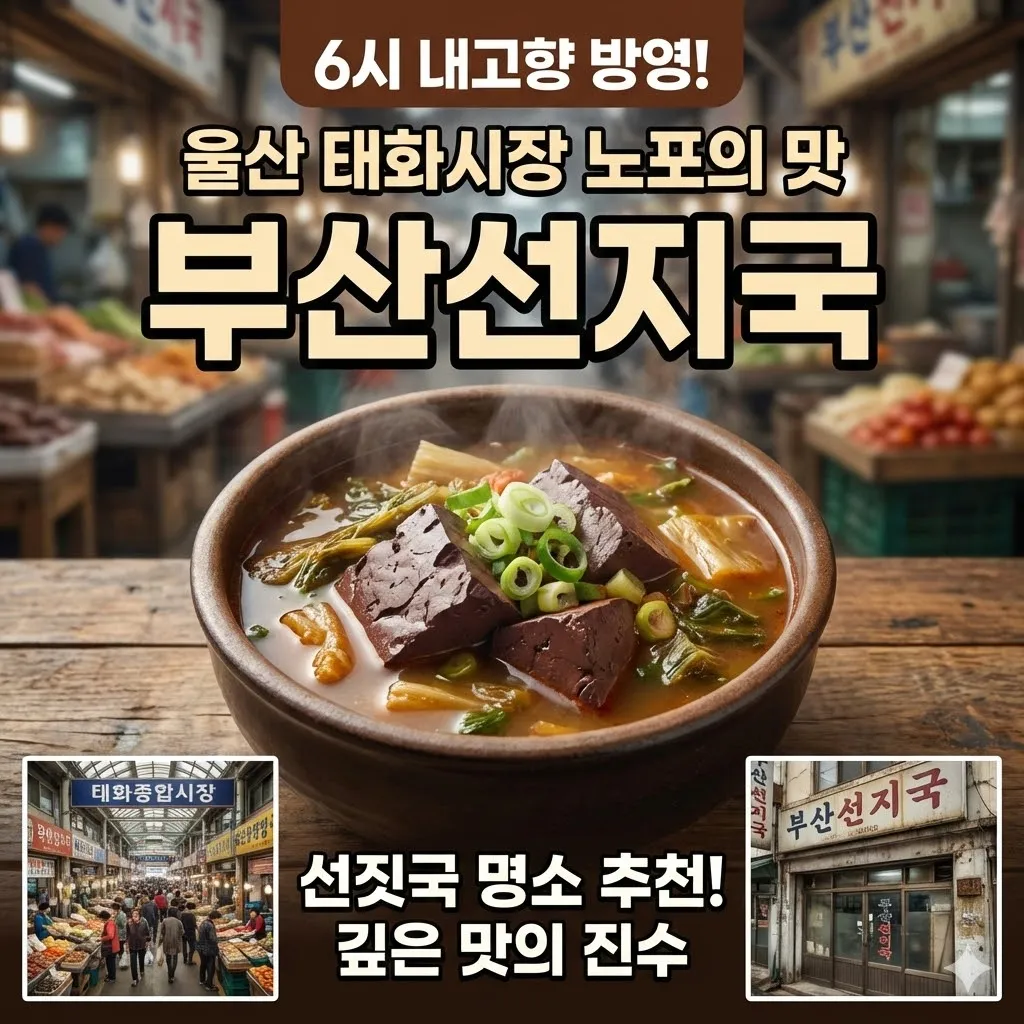 6시 내고향 울산 중구 선짓국 명소 부산선지국, 태화종합시장 노포의 깊은 맛