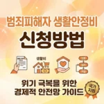 범죄피해자 생활안정비 신청방법, 위기 극복을 위한 경제적 안전망 가이드