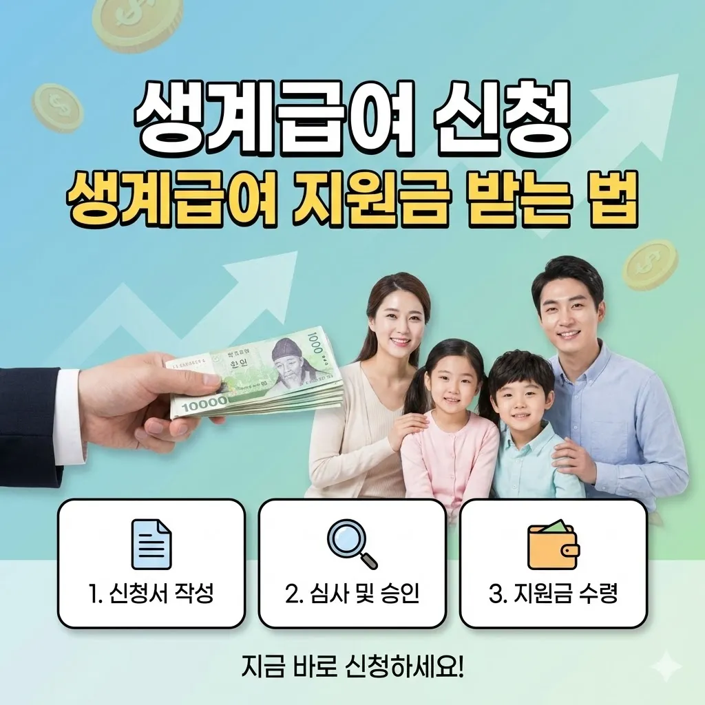 생계급여 신청으로 생계급여 지원금 받을수 있는 방법