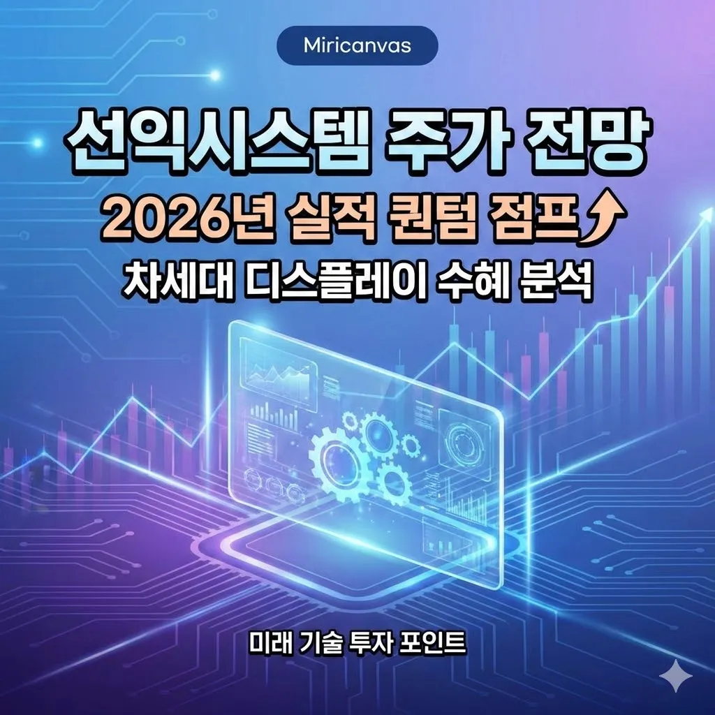 선익시스템 주가 전망, 2026년 실적 퀀텀 점프와 차세대 디스플레이 수혜 분석