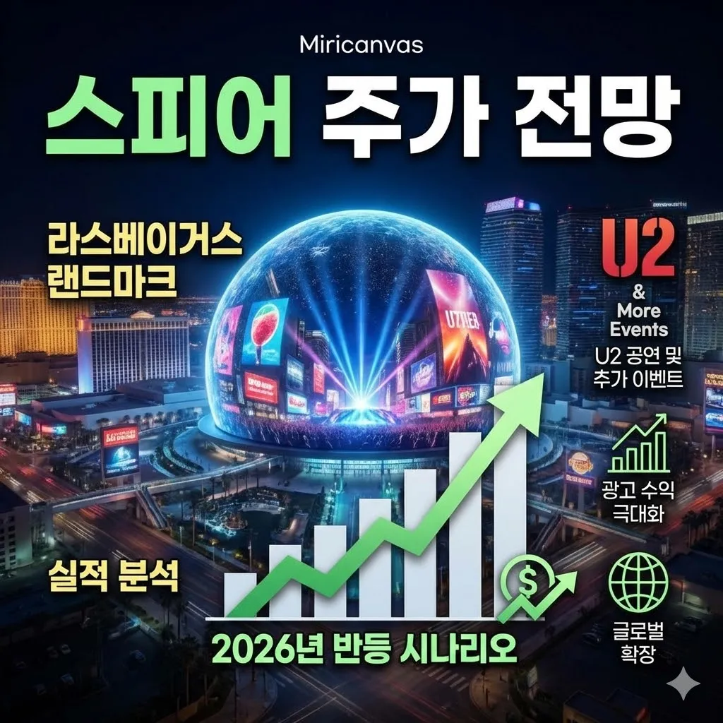 스피어 주가 전망, 라스베이거스의 랜드마크가 그리는 2026년 반등 시나리오와 실적 분석