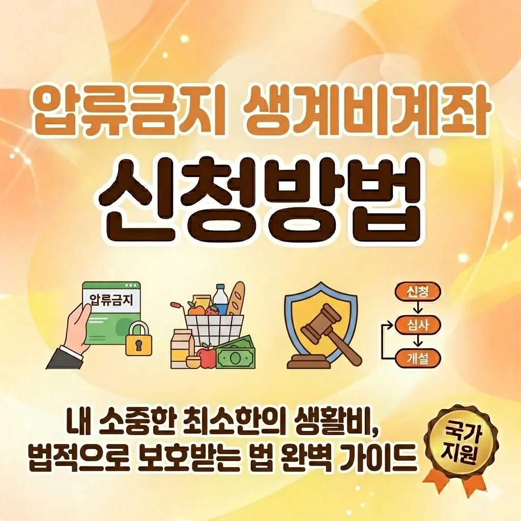 압류금지 생계비계좌 신청방법, 내 소중한 최소한의 생활비, 법적으로 보호받는 법 완벽 가이드