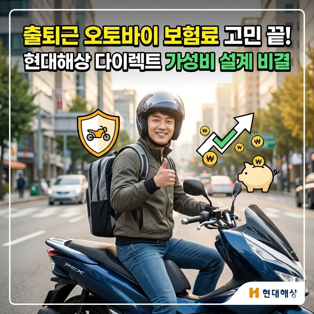 출퇴근 오토바이 보험료 고민 끝! 현대해상 다이렉트 가성비 설계 비결