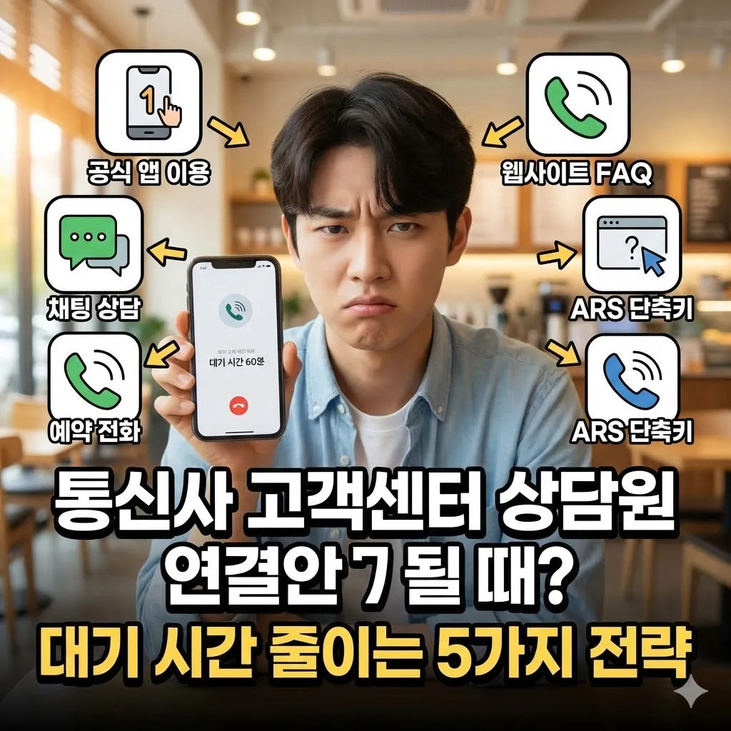 통신사 고객센터 상담원 연결 안 될 때 해결법, 대기 시간 줄이는 5가지 전략
