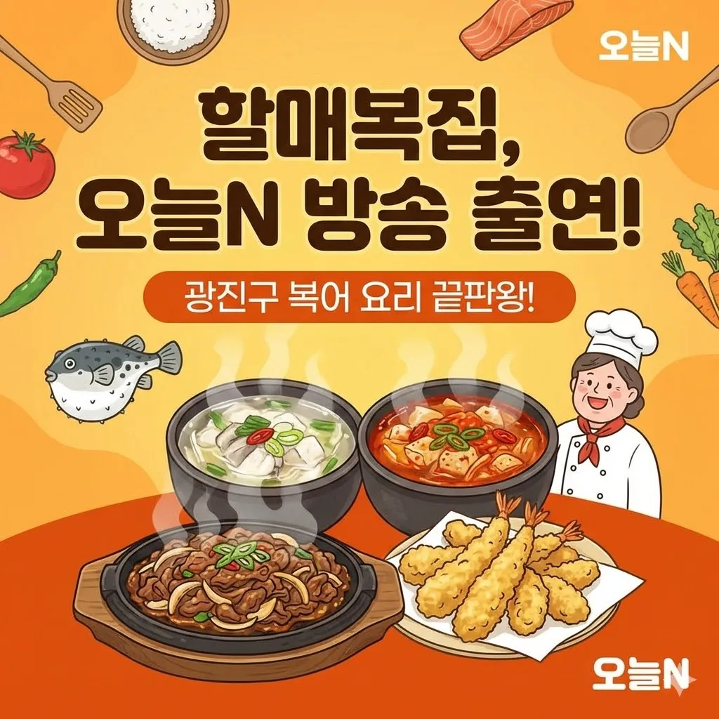 할매복집, 오늘N 방송 요리 볶고 조리 볶고에 나온 광진구 복어 요리 복국(지리/매운탕), 복불고기, 복튀김 끝판왕!