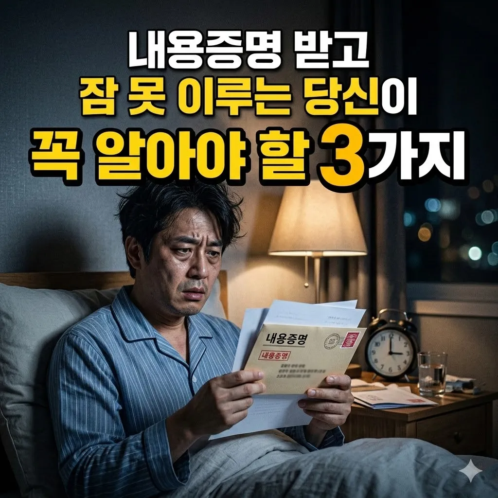 내용증명 받고 잠 못 이루는 당신이 꼭 알아야 할 3가지