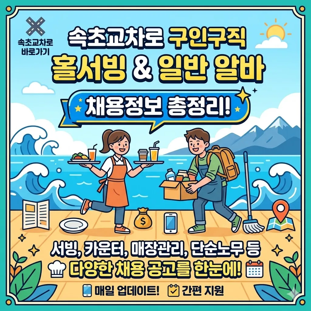 속초교차로 구인구직 홀서빙 및 일반 알바 채용정보 총정리