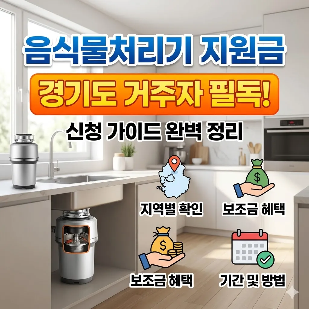 음식물처리기 지원금 경기도 거주자라면 꼭 확인해야 할 신청 가이드