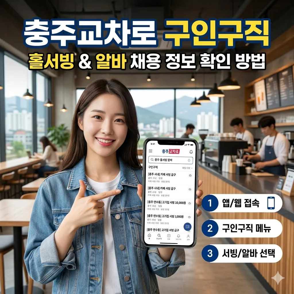 충주교차로 구인구직 홀서빙 및 알바 채용정보 확인 방법