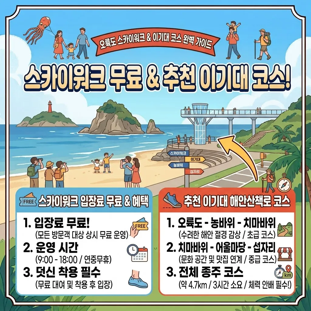 오륙도 스카이워크 입장료 무료 혜택과 이기대 해안산책로 추천 코스
