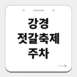 강경 젓갈축제 주차