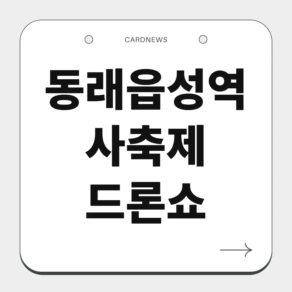동래읍성역사축제 드론쇼