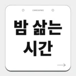 밤 삶는 시간
