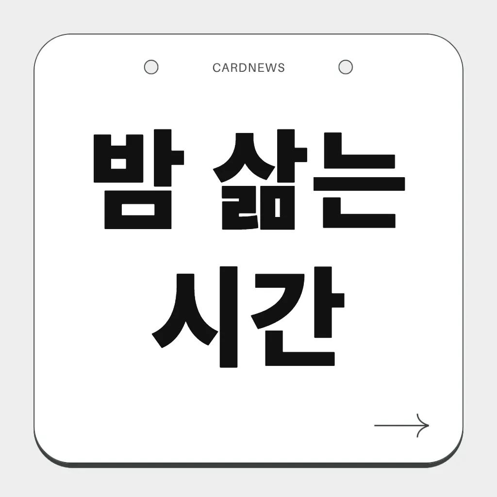 밤 삶는 시간