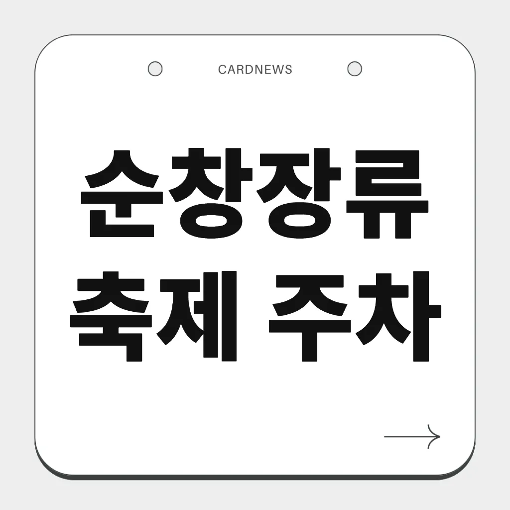 순창장류축제 주차