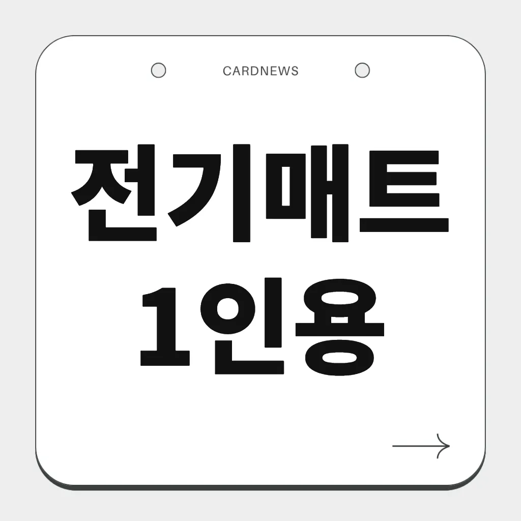 전기매트1인용