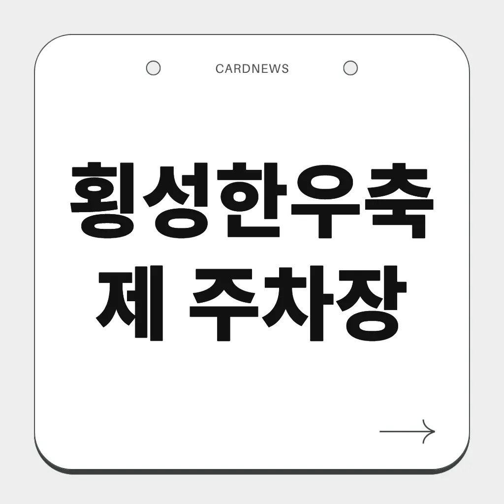 횡성한우축제 주차장